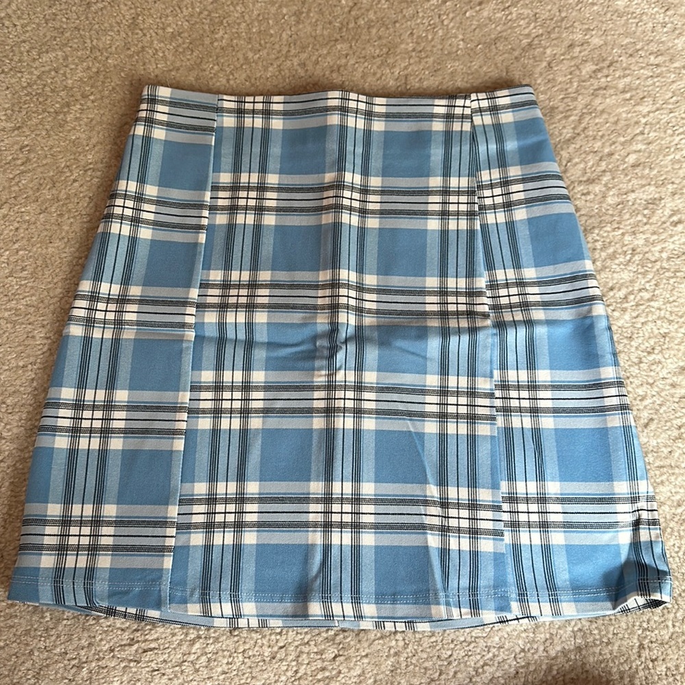 Altar’d State blue plaid skirt